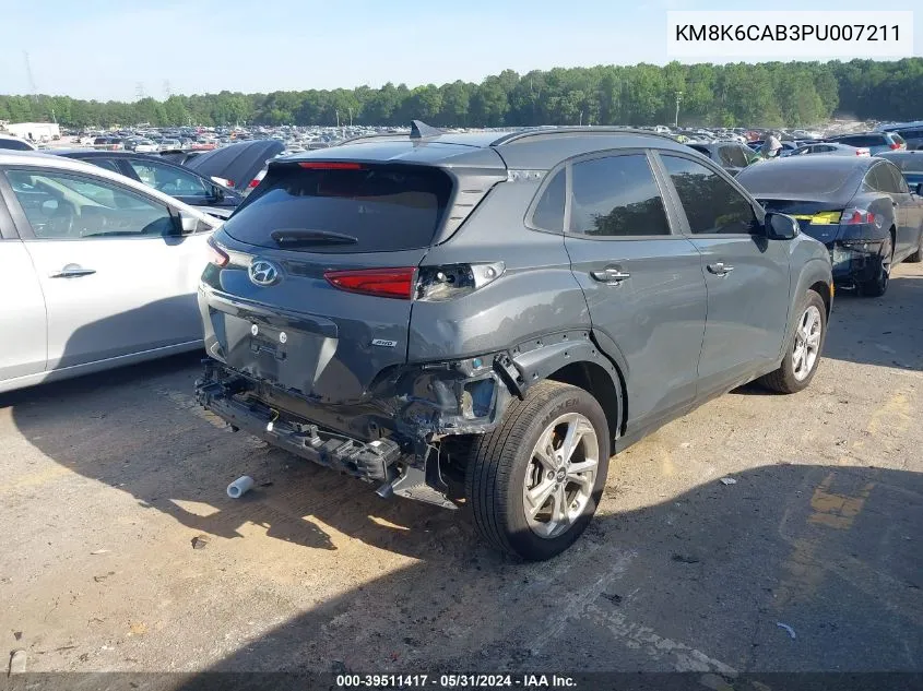 2023 Hyundai Kona Sel VIN: KM8K6CAB3PU007211 Lot: 39511417