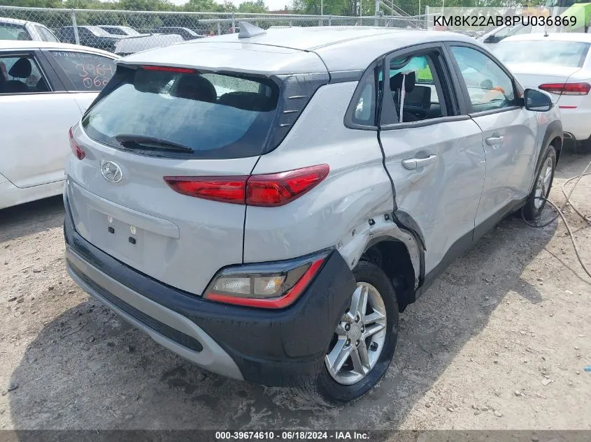 2023 Hyundai Kona Se VIN: KM8K22AB8PU036869 Lot: 39674610