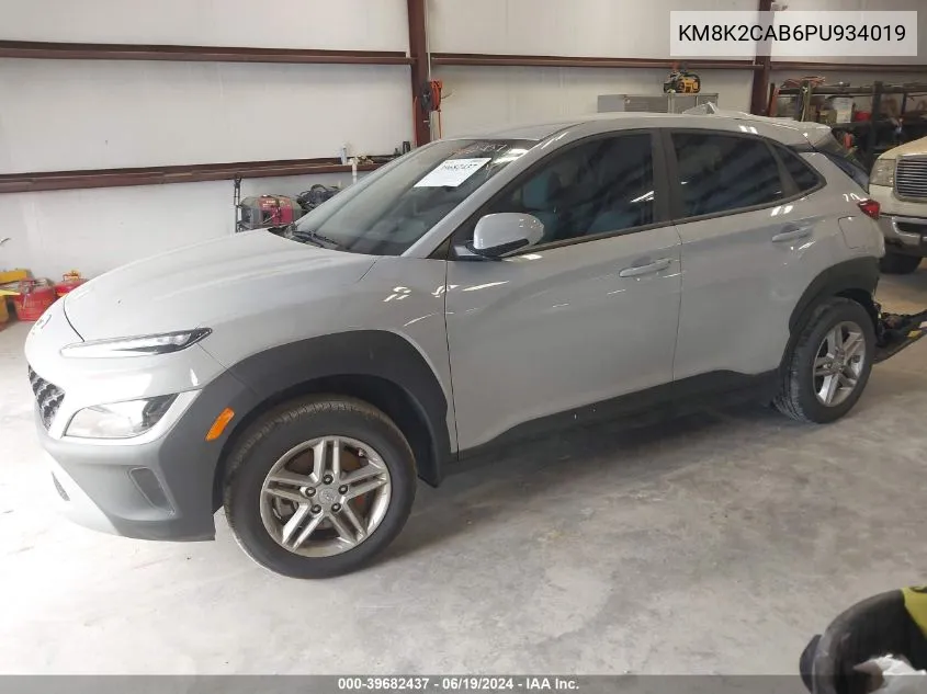 2023 Hyundai Kona Se VIN: KM8K2CAB6PU934019 Lot: 39682437