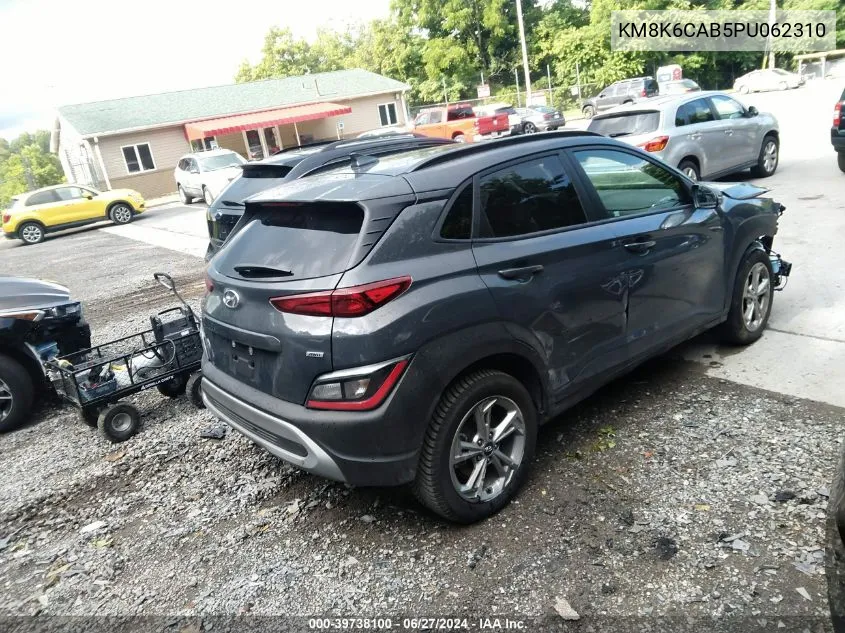 2023 Hyundai Kona Sel VIN: KM8K6CAB5PU062310 Lot: 39738100