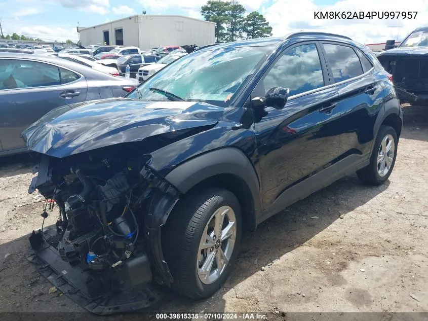 2023 Hyundai Kona Sel VIN: KM8K62AB4PU997957 Lot: 39815335