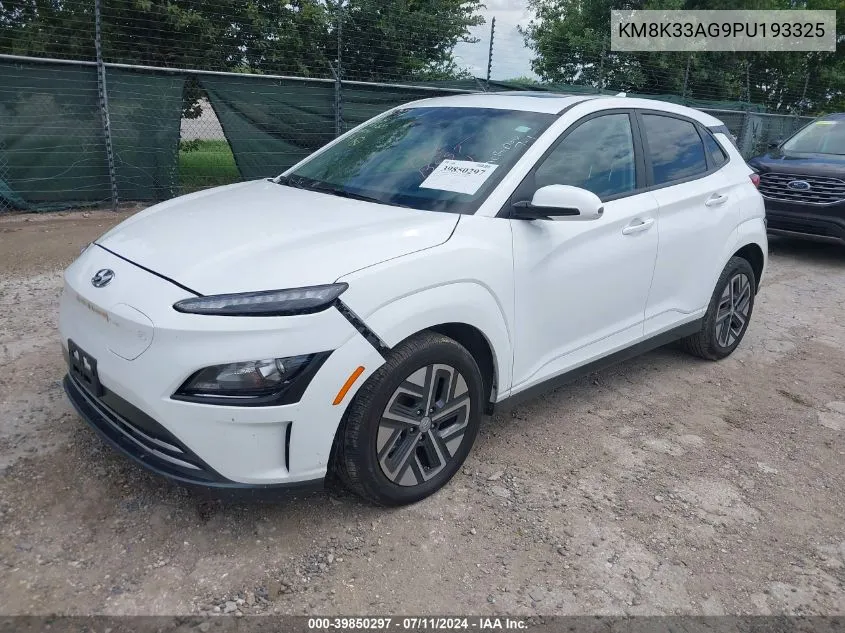 KM8K33AG9PU193325 2023 Hyundai Kona Electric Sel