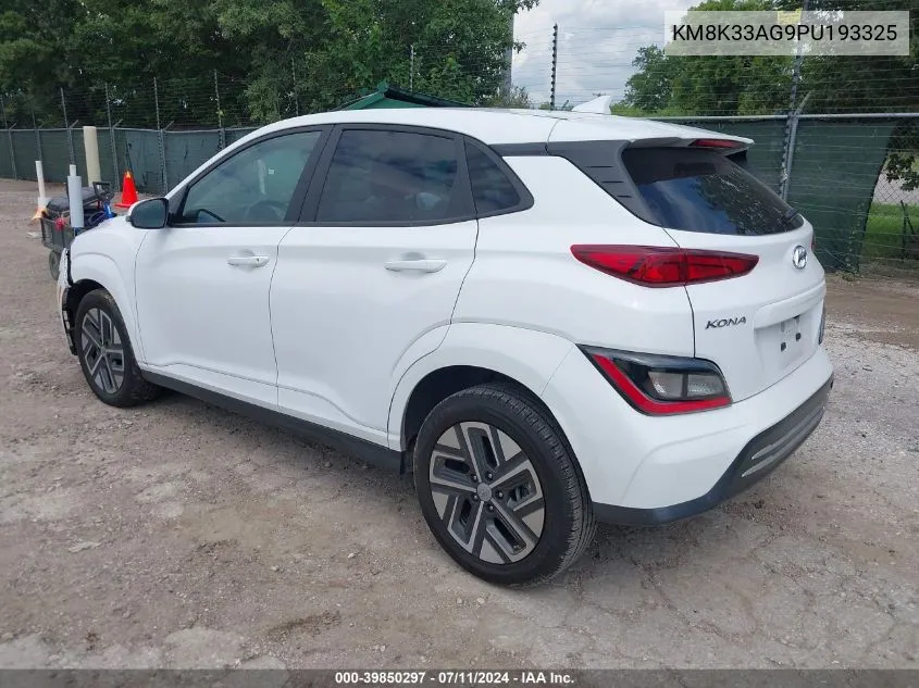 2023 Hyundai Kona Electric Sel VIN: KM8K33AG9PU193325 Lot: 39850297