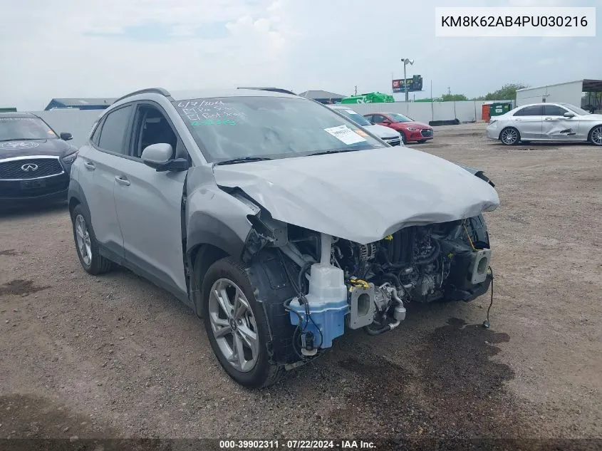 2023 Hyundai Kona Sel VIN: KM8K62AB4PU030216 Lot: 39902311