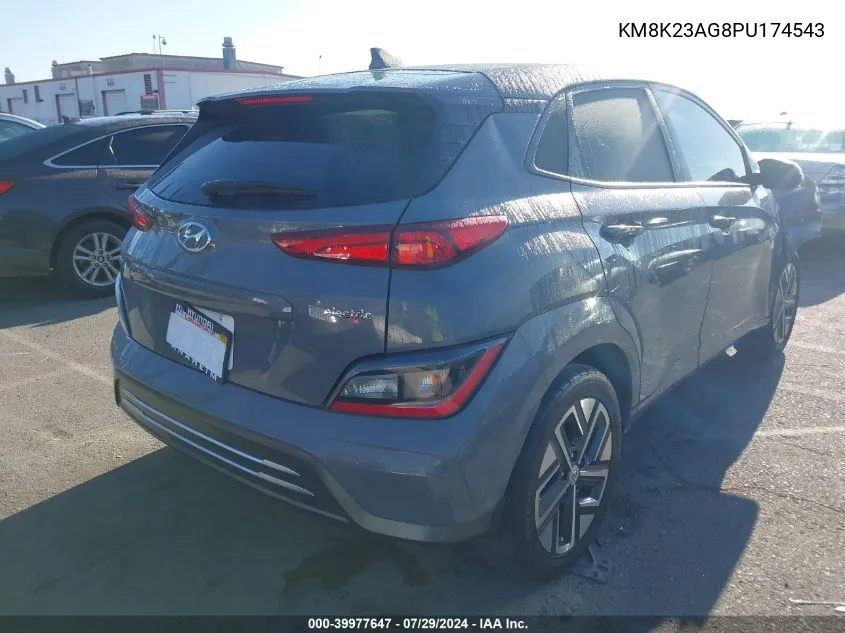 2023 Hyundai Kona Electric Se VIN: KM8K23AG8PU174543 Lot: 39977647