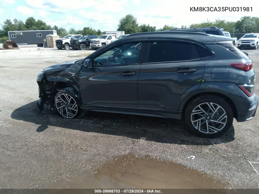 KM8K3CA35PU031981 2023 Hyundai Kona N Line