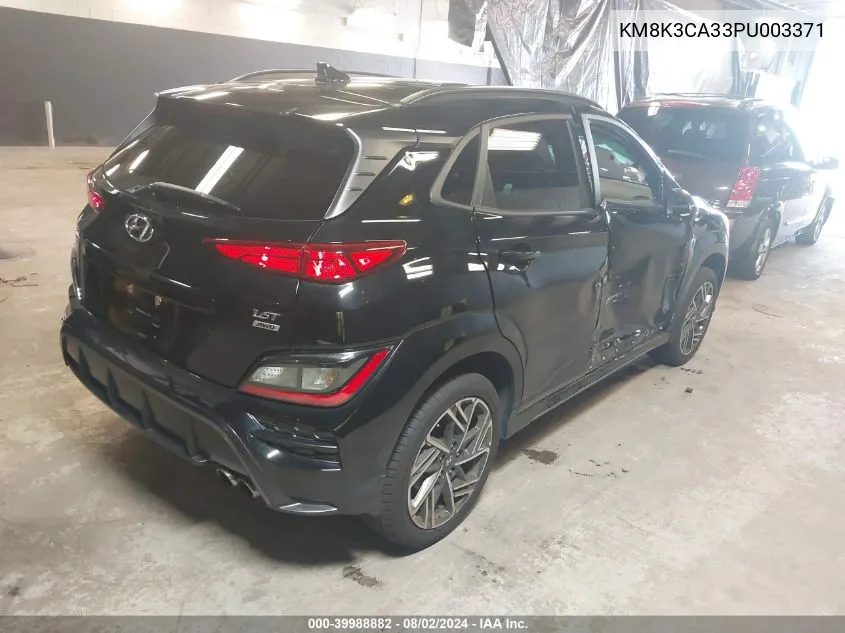 2023 Hyundai Kona N Line VIN: KM8K3CA33PU003371 Lot: 39988882