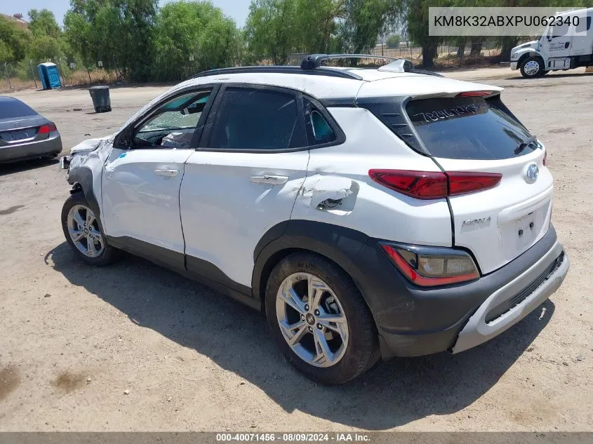 2023 Hyundai Kona Sel VIN: KM8K32ABXPU062340 Lot: 40071456