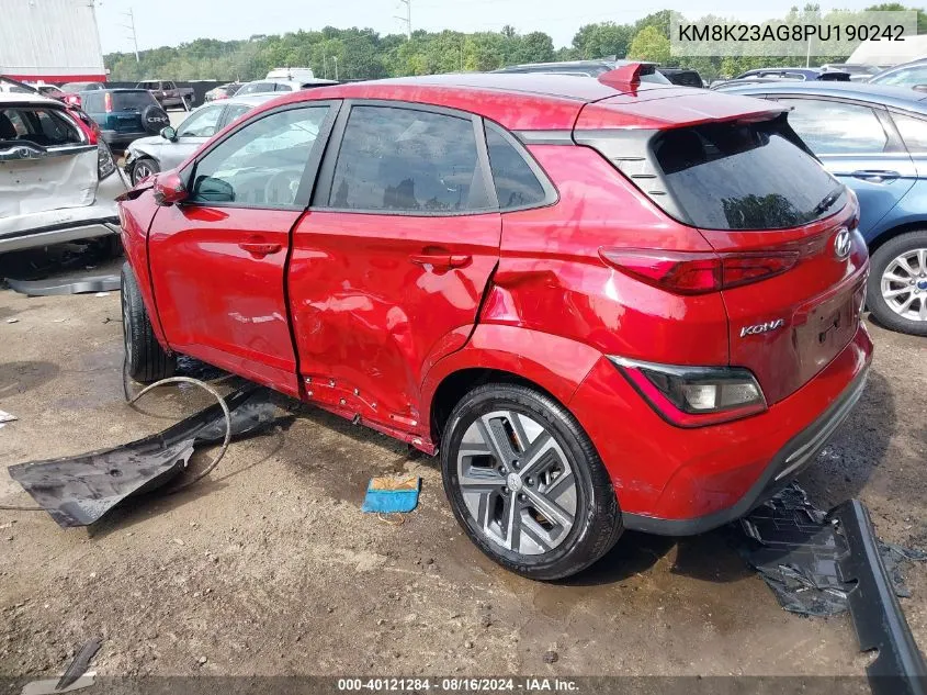 KM8K23AG8PU190242 2023 Hyundai Kona Electric Se