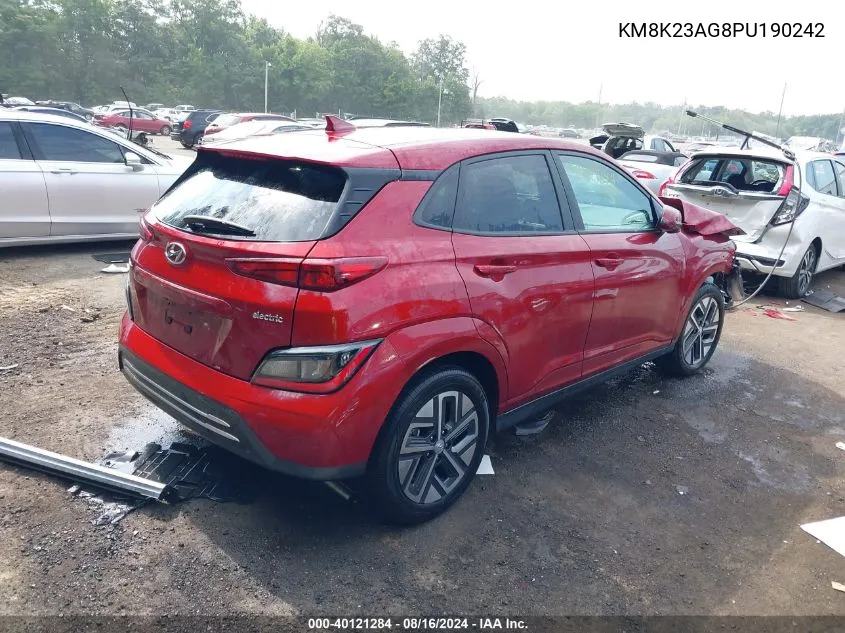 KM8K23AG8PU190242 2023 Hyundai Kona Electric Se