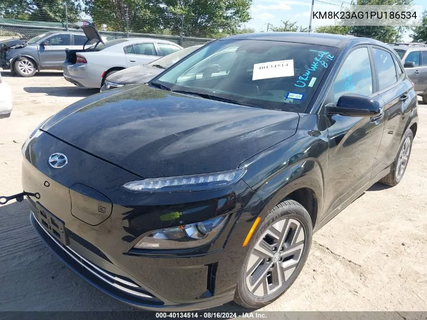 KM8K23AG1PU186534 2023 Hyundai Kona Electric Se