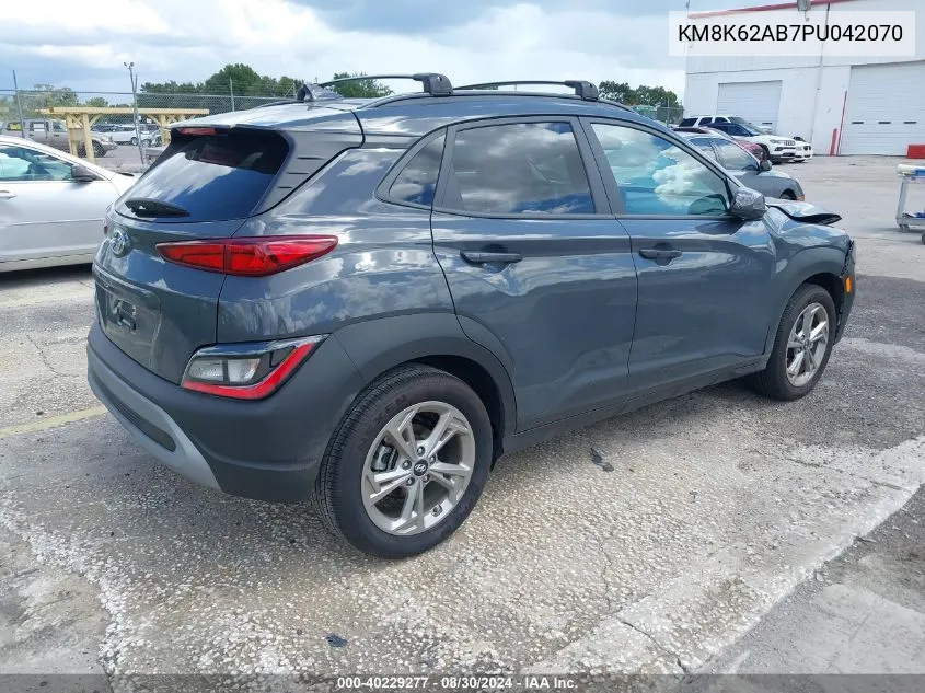 2023 Hyundai Kona Sel VIN: KM8K62AB7PU042070 Lot: 40229277