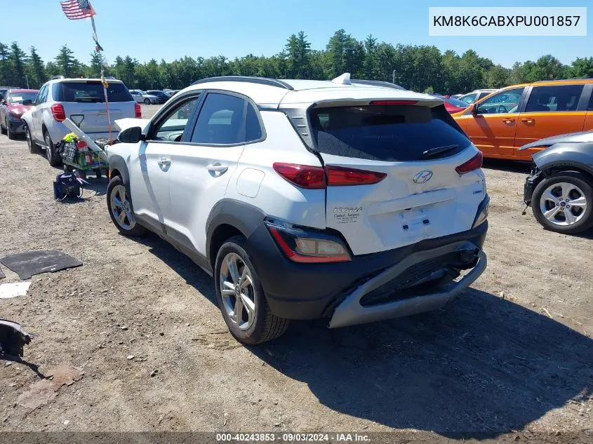 2023 Hyundai Kona Sel VIN: KM8K6CABXPU001857 Lot: 40243853