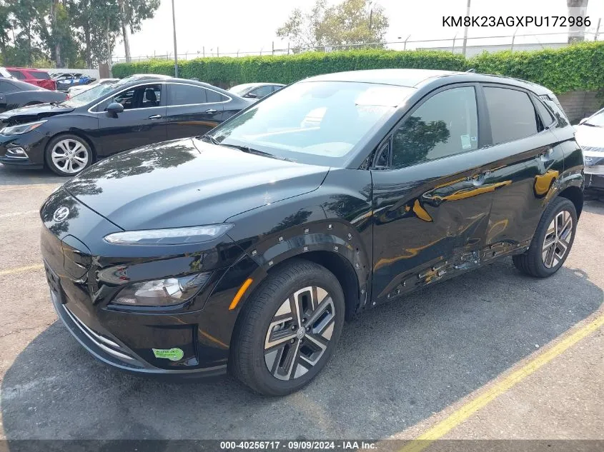 KM8K23AGXPU172986 2023 Hyundai Kona Electric Se