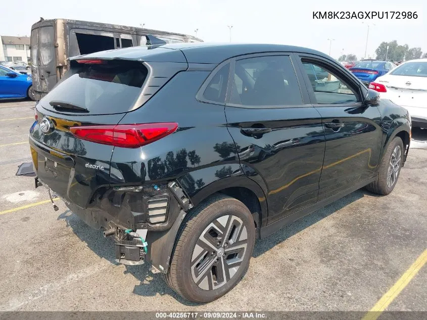 2023 Hyundai Kona Electric Se VIN: KM8K23AGXPU172986 Lot: 40256717