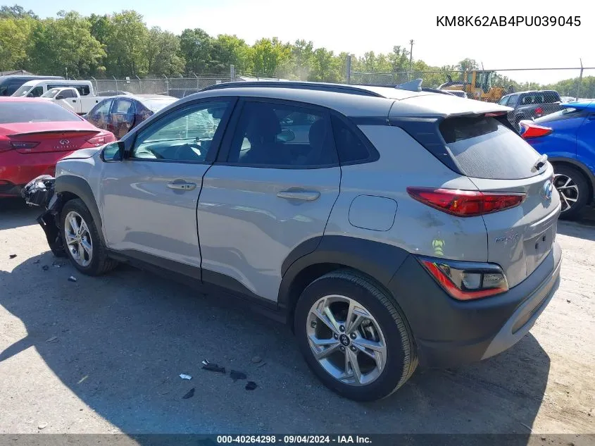 2023 Hyundai Kona Sel VIN: KM8K62AB4PU039045 Lot: 40264298