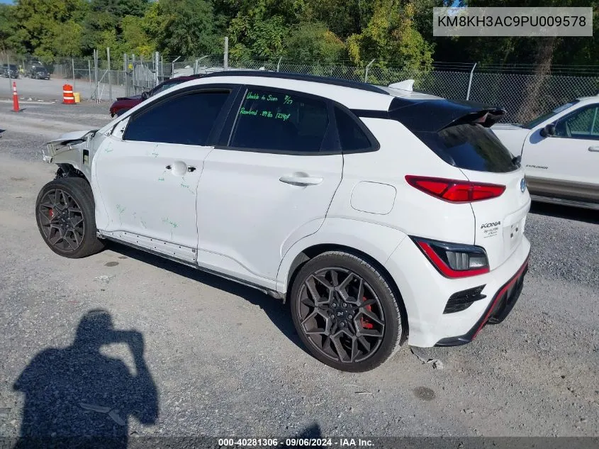 2023 Hyundai Kona N VIN: KM8KH3AC9PU009578 Lot: 40281306