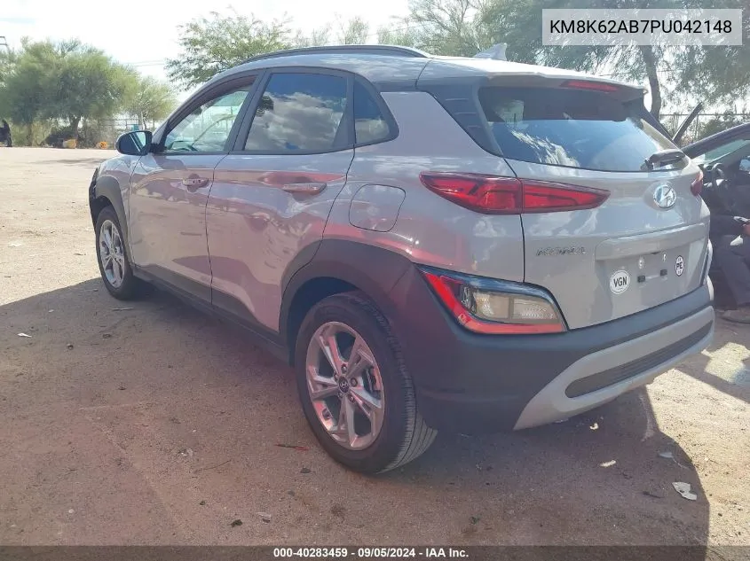 2023 Hyundai Kona Sel VIN: KM8K62AB7PU042148 Lot: 40283459