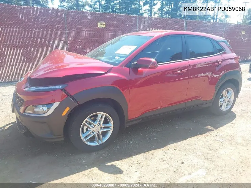 2023 Hyundai Kona Se VIN: KM8K22AB1PU059068 Lot: 40299887