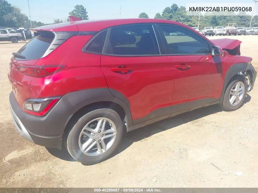 2023 Hyundai Kona Se VIN: KM8K22AB1PU059068 Lot: 40299887