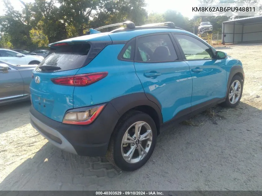 2023 Hyundai Kona Sel VIN: KM8K62AB6PU948811 Lot: 40303529