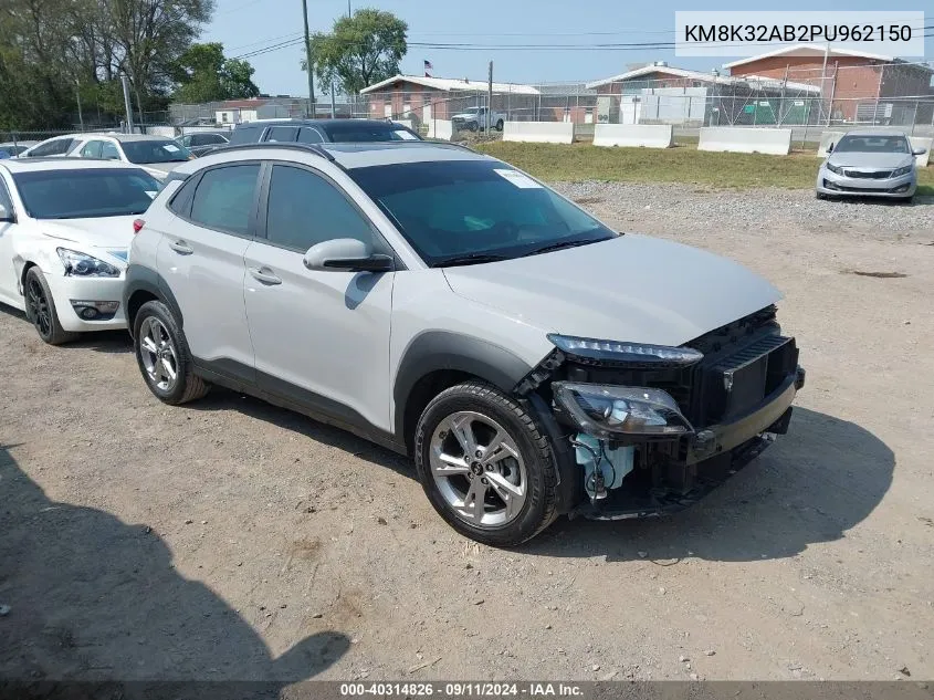 2023 Hyundai Kona Sel VIN: KM8K32AB2PU962150 Lot: 40314826