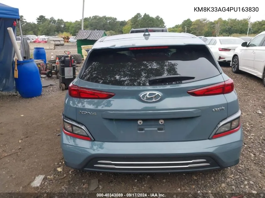 2023 Hyundai Kona Sel VIN: KM8K33AG4PU163830 Lot: 40343089