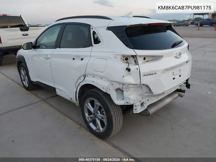 KM8K6CAB7PU981175 2023 Hyundai Kona Sel