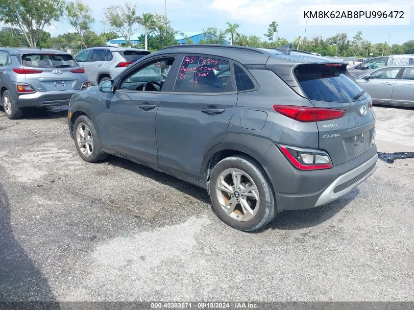 2023 Hyundai Kona Sel VIN: KM8K62AB8PU996472 Lot: 40383871