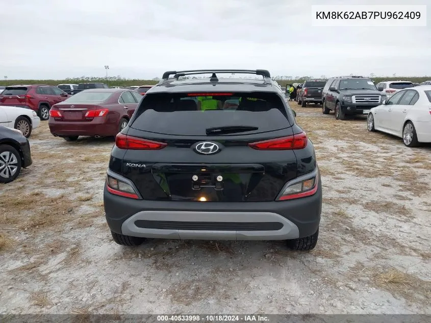 2023 Hyundai Kona Sel VIN: KM8K62AB7PU962409 Lot: 40533998