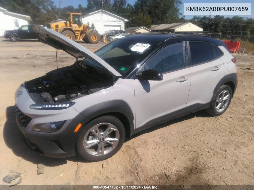 2023 Hyundai Kona Sel VIN: KM8K62AB0PU007659 Lot: 40547782