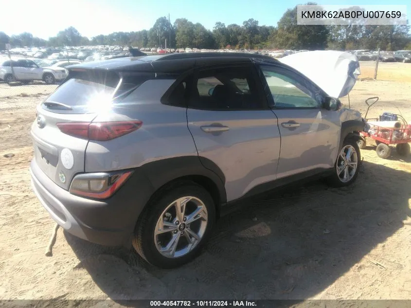 2023 Hyundai Kona Sel VIN: KM8K62AB0PU007659 Lot: 40547782