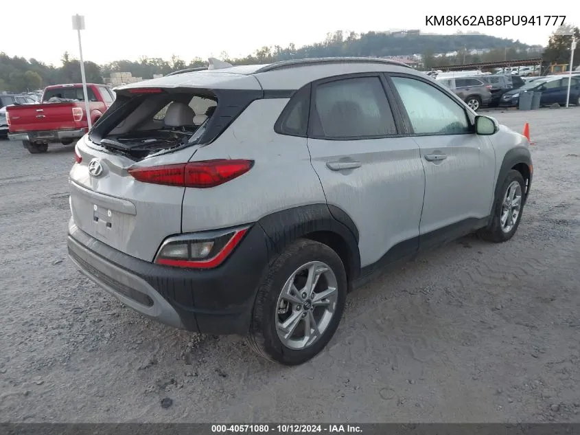 2023 Hyundai Kona Sel VIN: KM8K62AB8PU941777 Lot: 40571080