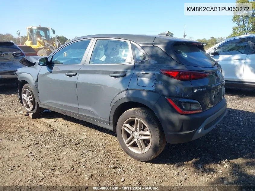 2023 Hyundai Kona Se VIN: KM8K2CAB1PU063272 Lot: 40581630