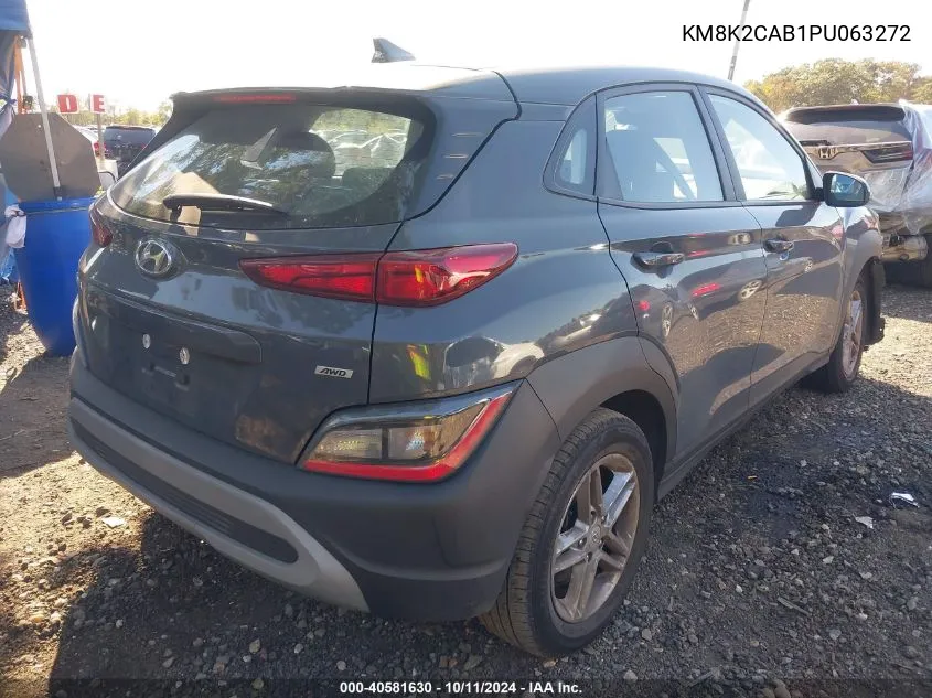 2023 Hyundai Kona Se VIN: KM8K2CAB1PU063272 Lot: 40581630