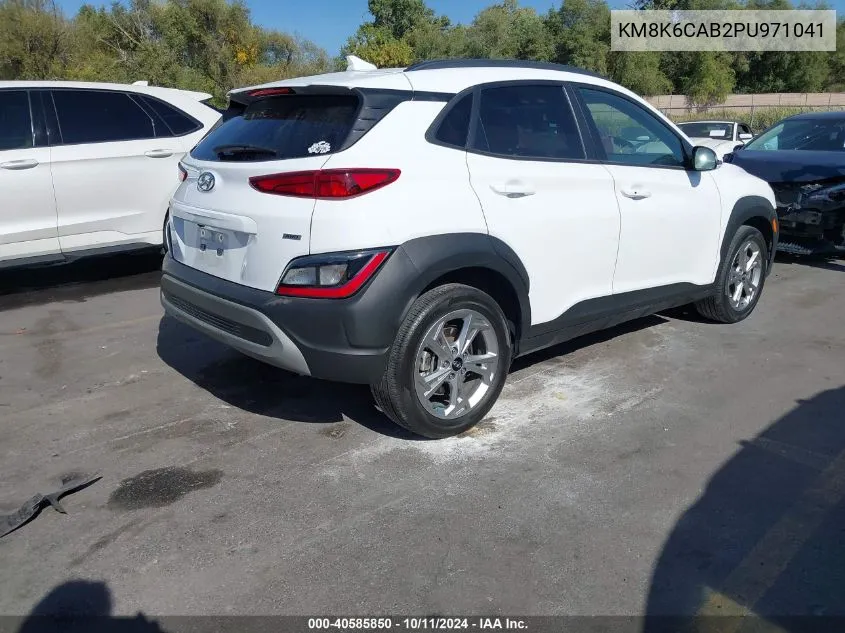 2023 Hyundai Kona Sel VIN: KM8K6CAB2PU971041 Lot: 40585850