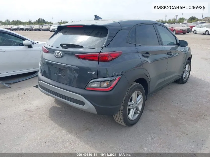 2023 Hyundai Kona Se VIN: KM8K2CAB6PU046936 Lot: 40586154