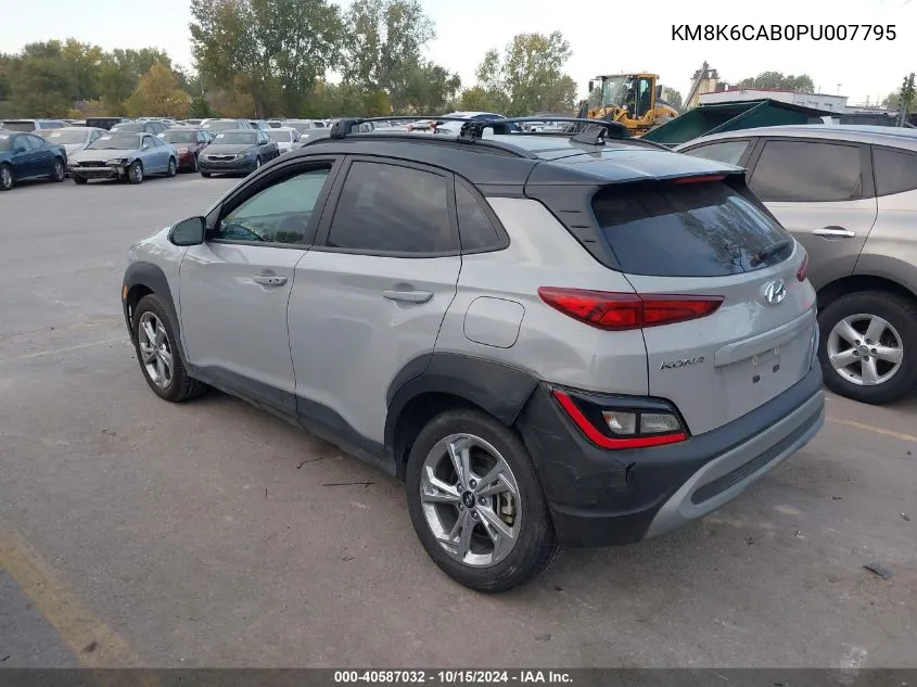 2023 Hyundai Kona Sel VIN: KM8K6CAB0PU007795 Lot: 40587032