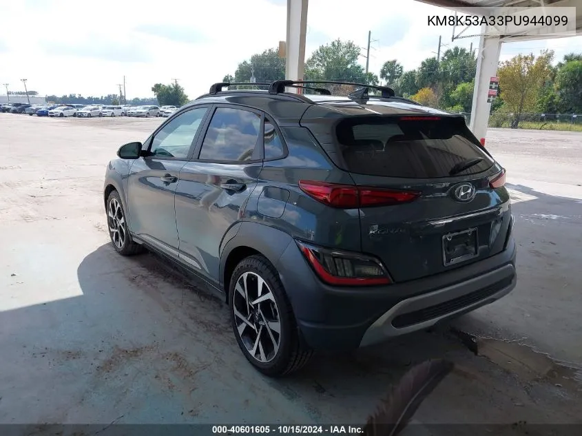 2023 Hyundai Kona Limited VIN: KM8K53A33PU944099 Lot: 40601605