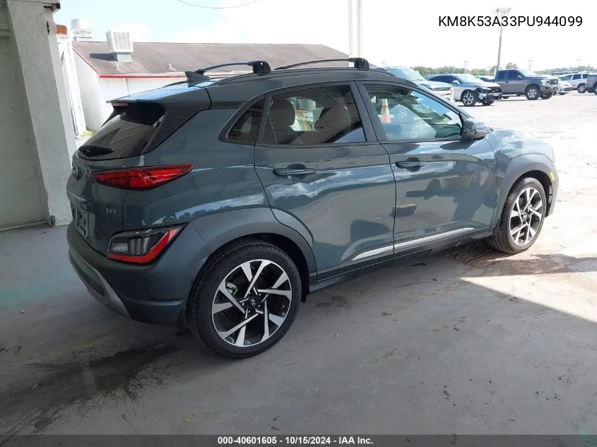 2023 Hyundai Kona Limited VIN: KM8K53A33PU944099 Lot: 40601605