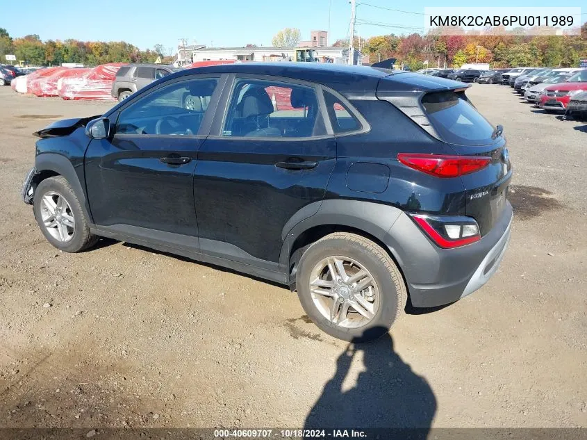 2023 Hyundai Kona Se VIN: KM8K2CAB6PU011989 Lot: 40609707