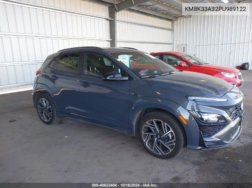 2023 Hyundai Kona N Line VIN: KM8K33A32PU989122 Lot: 40623404