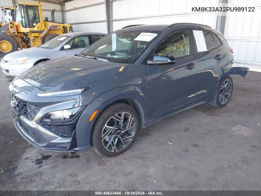 2023 Hyundai Kona N Line VIN: KM8K33A32PU989122 Lot: 40623404