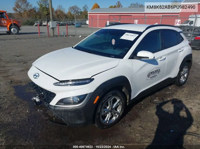 2023 Hyundai Kona Sel VIN: KM8K62AB6PU982490 Lot: 40674923