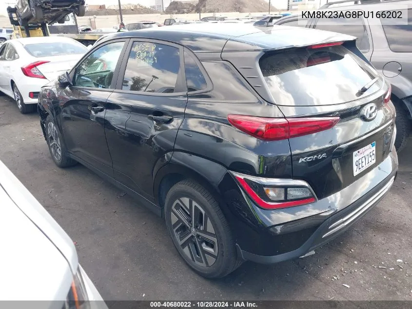 2023 Hyundai Kona Electric Se VIN: KM8K23AG8PU166202 Lot: 40680022