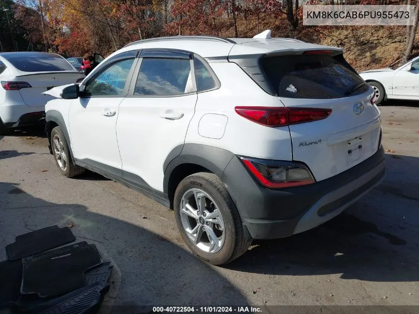 2023 Hyundai Kona Sel VIN: KM8K6CAB6PU955473 Lot: 40722504