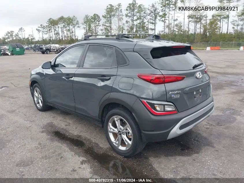 2023 Hyundai Kona Sel VIN: KM8K6CAB9PU984921 Lot: 40792315