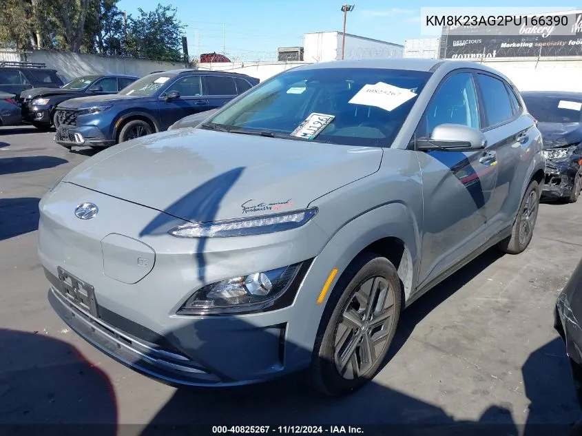 2023 Hyundai Kona Electric Se VIN: KM8K23AG2PU166390 Lot: 40825267