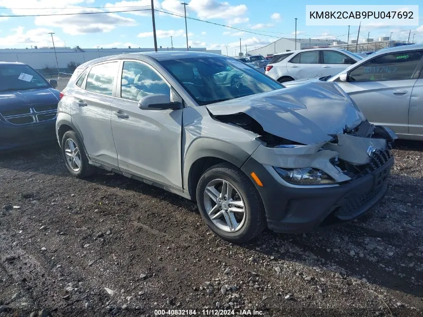 2023 Hyundai Kona Se VIN: KM8K2CAB9PU047692 Lot: 40832184