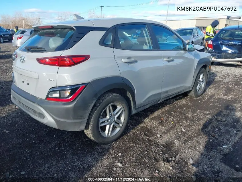 2023 Hyundai Kona Se VIN: KM8K2CAB9PU047692 Lot: 40832184